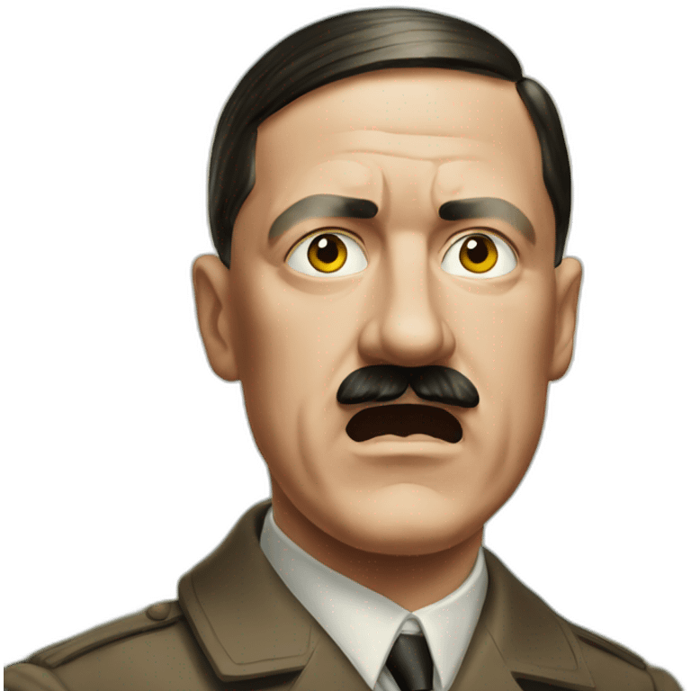 Hitler painting on a sunny day emoji