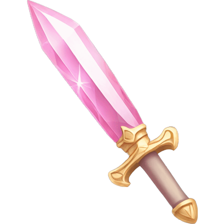 Light pink crystal dagger emoji