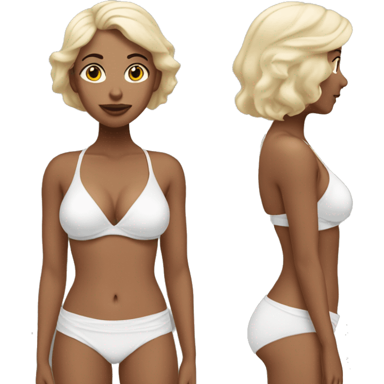 White women in bikini ￼ emoji