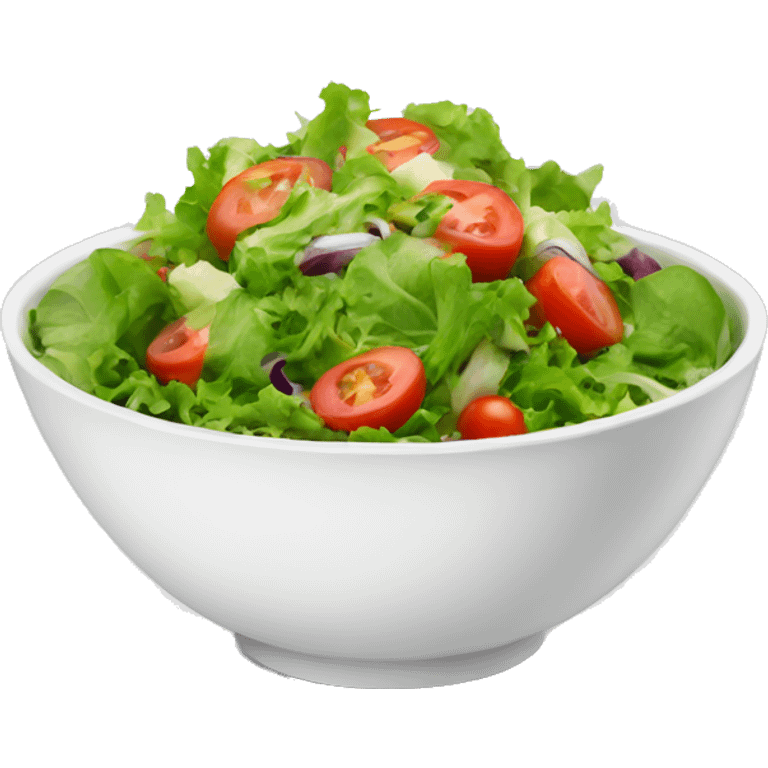 Salad on white bowl emoji