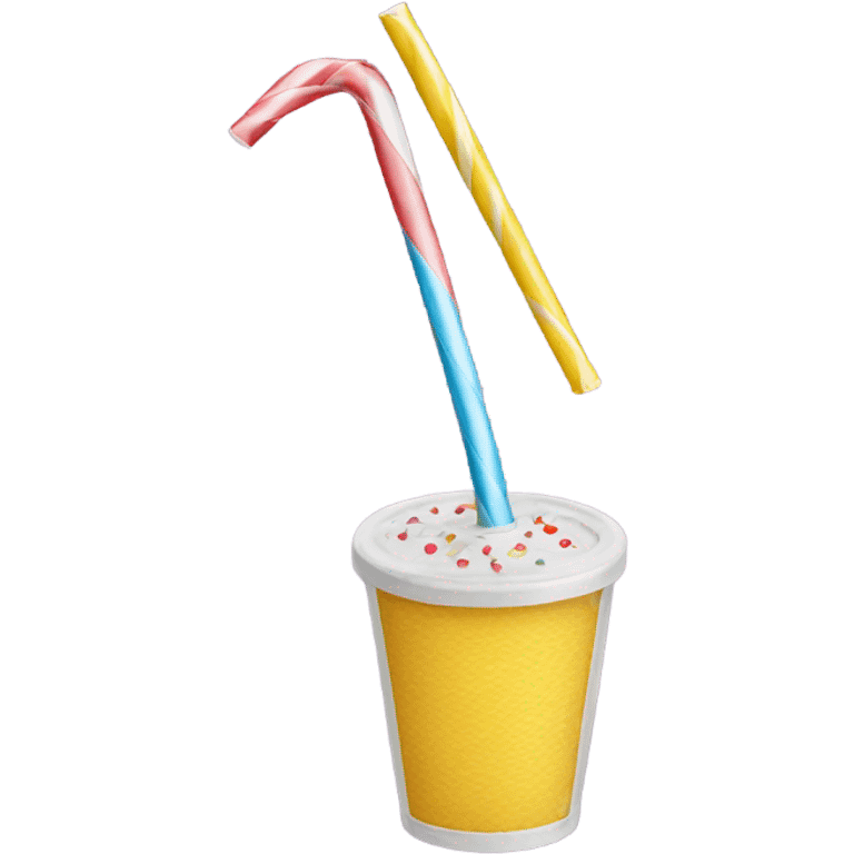 Party straw emoji