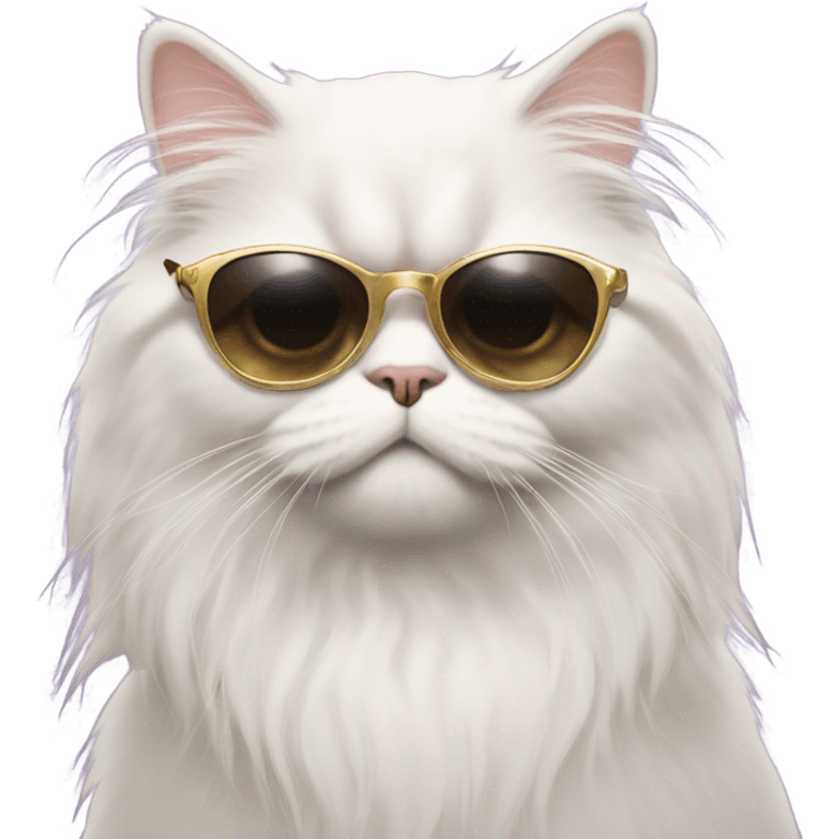 Persian cat with star sunglasses emoji