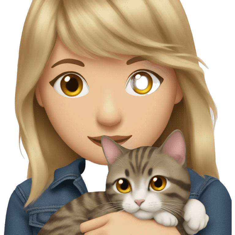 Taylor swift holding a cat emoji