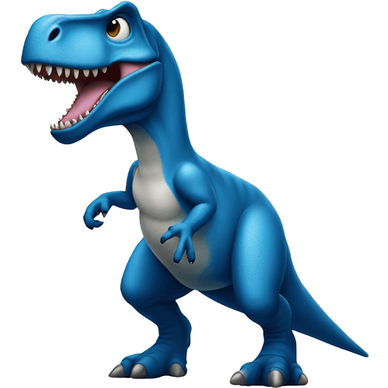 Sneaky blue t-Rex  emoji