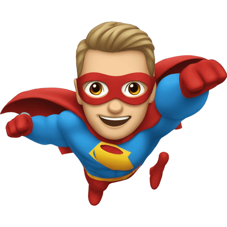 flying superhero emoji