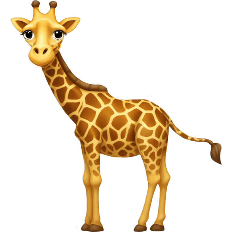 giraffe with coat emoji