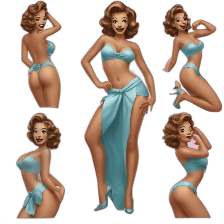 Pin-up over emoji