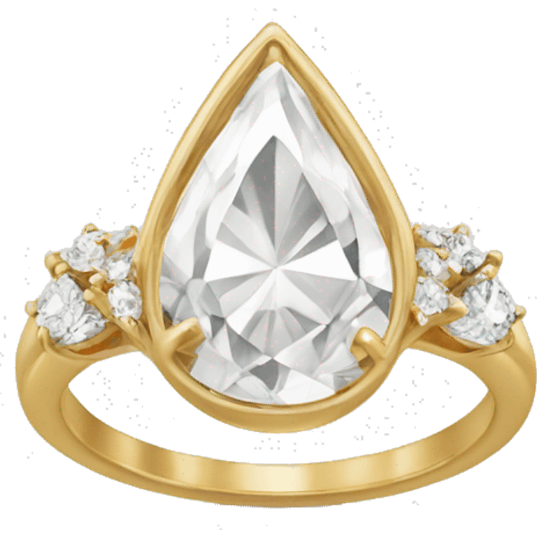 Pear shaped engagement ring emoji