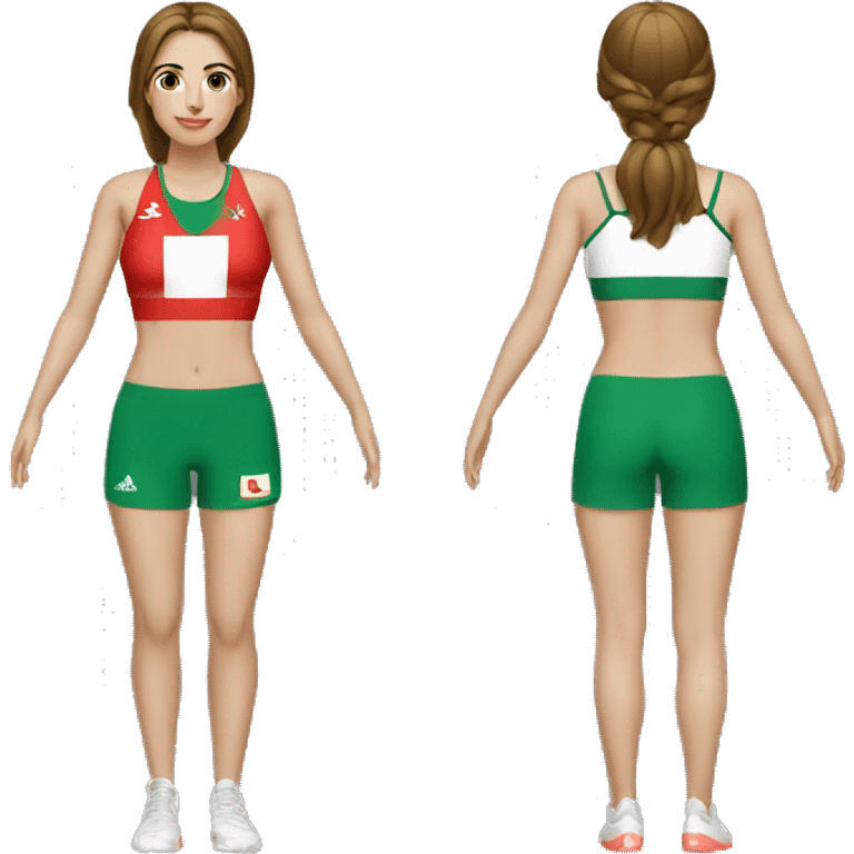  Femme avec le maillot de l’Algérie emoji