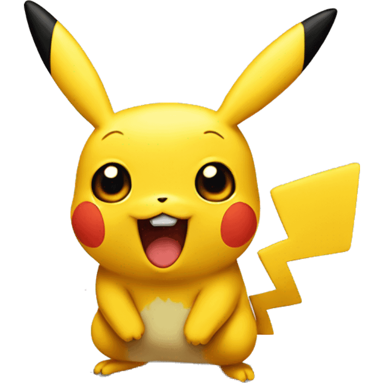 a singular surprised pikachu emoji