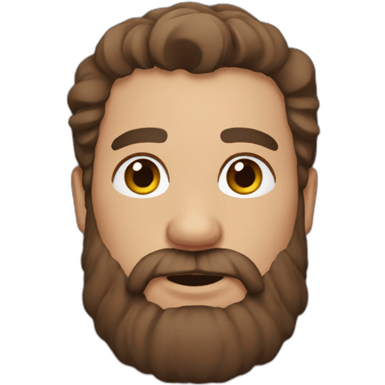 bearded man with brown hair emoji