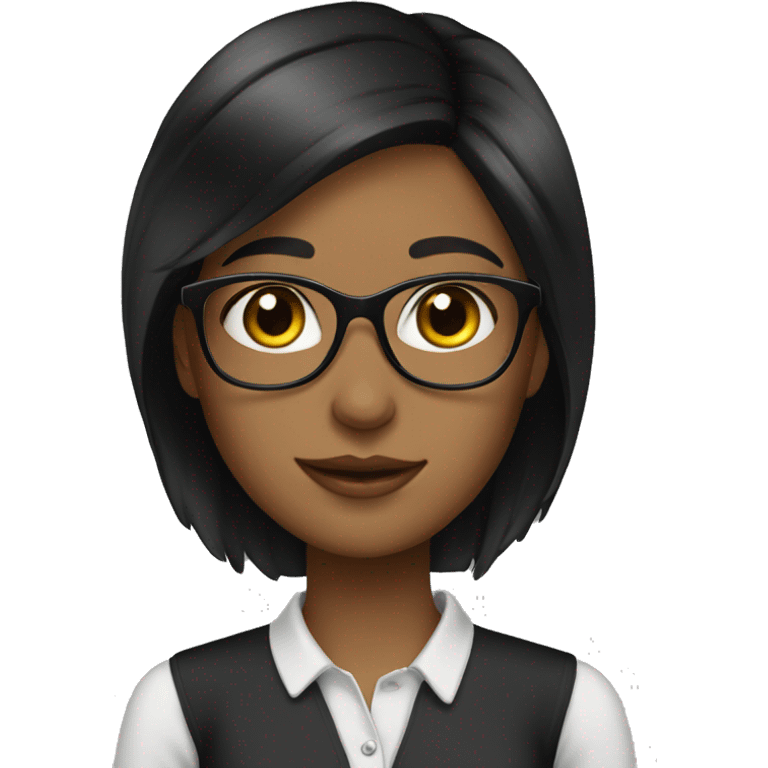 girl librarian beautiful black hair emoji