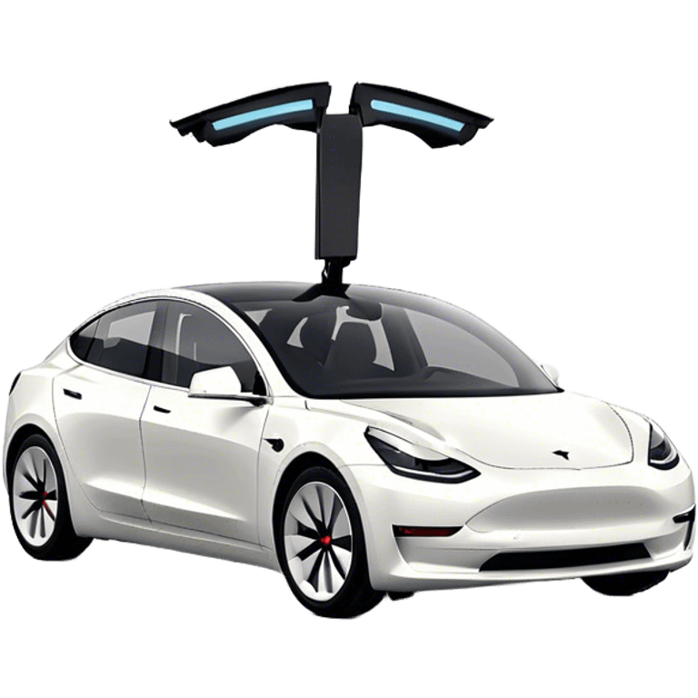 Tesla Model 3 - Tesla (Model Year: 2021) (Iconic colour: White) emoji