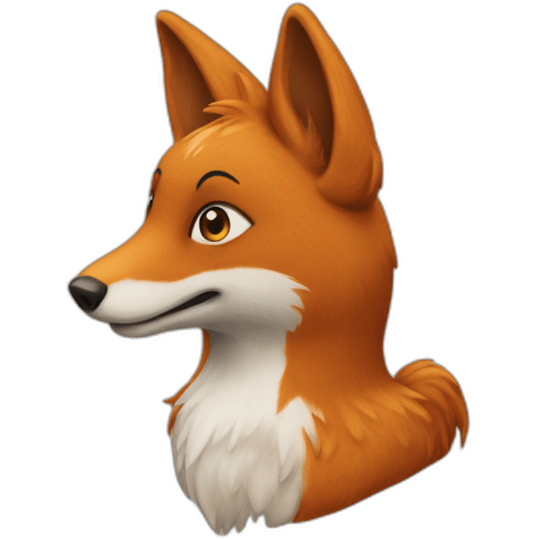 Renard sur poule emoji