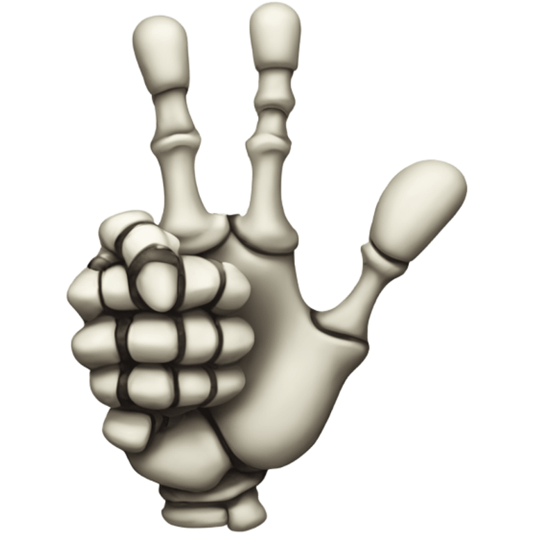 thumbs up skeleton hand emoji