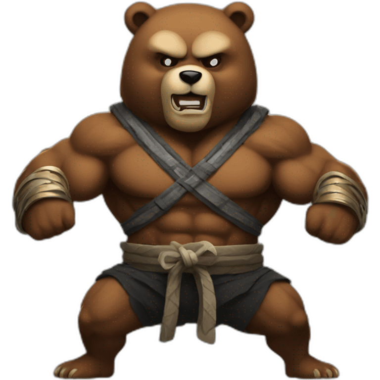 muscle ninja bear emoji