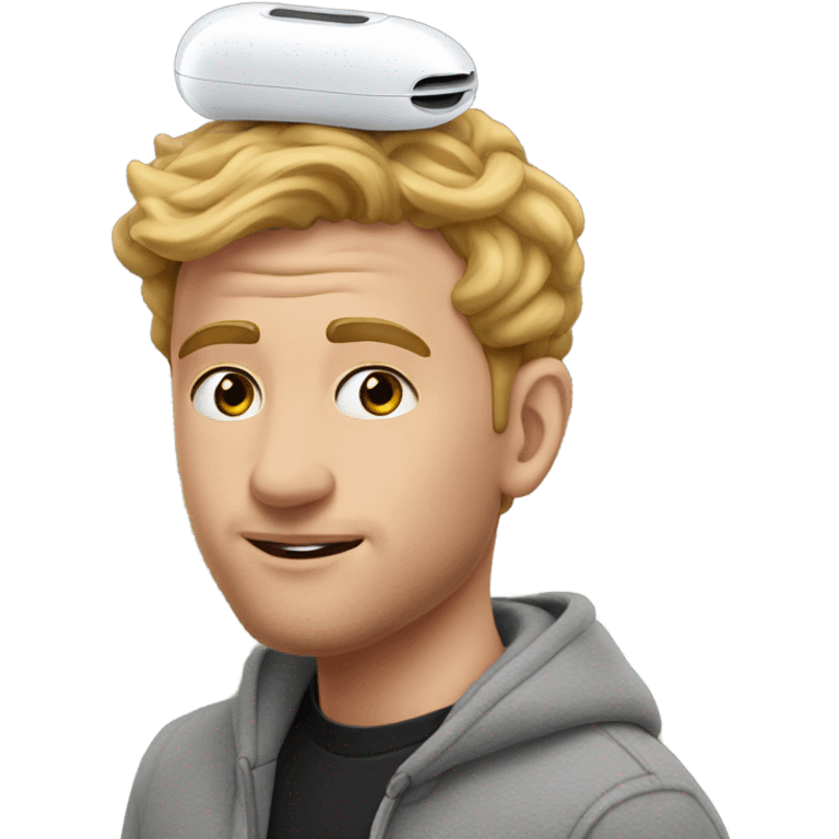 Air Pod Max on my head  emoji