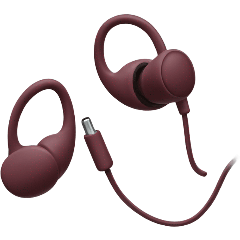 Maroon earpods  emoji