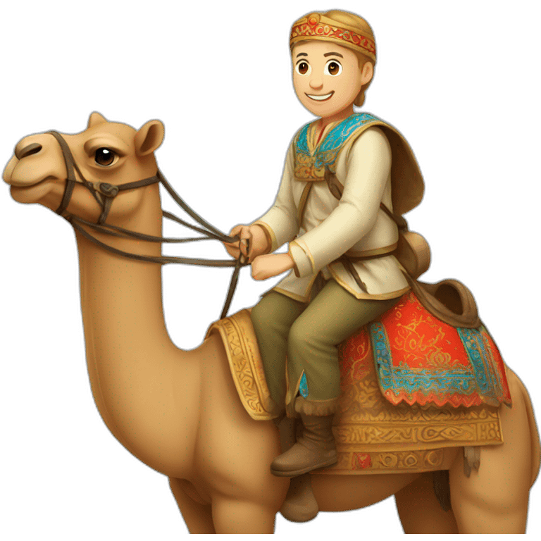 russian on a camel emoji