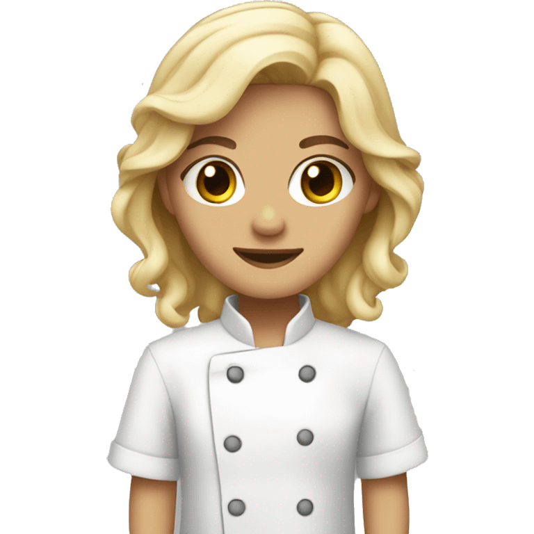 a young adult who is white and has dirty blonde hair as a chef emoji