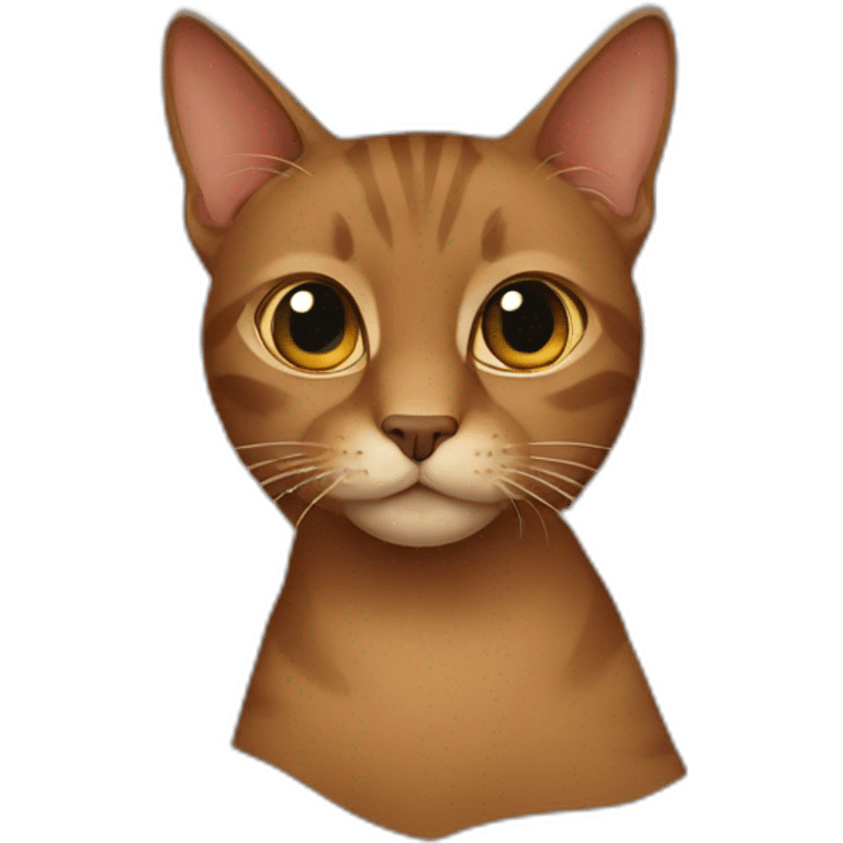 The brown cat  emoji