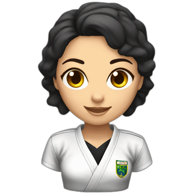 brazilian jiu jitsu black belt female emoji