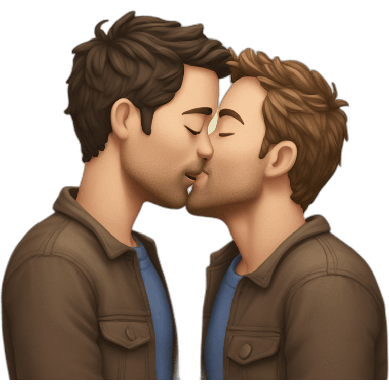 Edward Callen kissing Jacob emoji