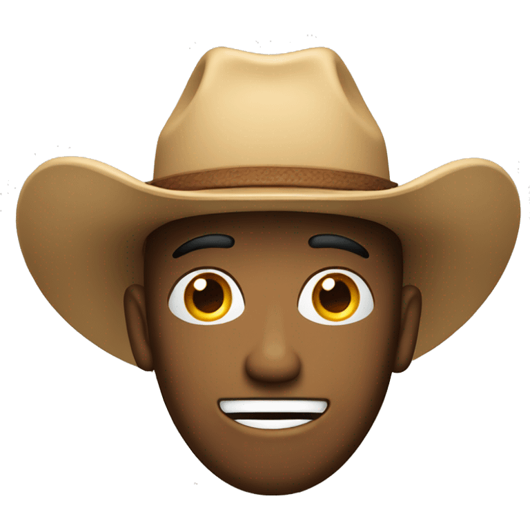 smiling face with confused eyes cowboy hat emoji