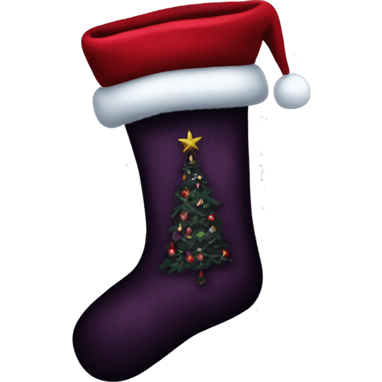 Gothic Christmas stocking emoji