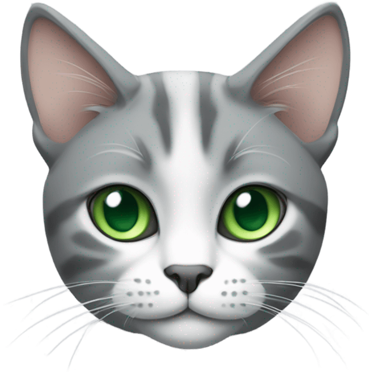 Cat with Green Eyes sitting  emoji