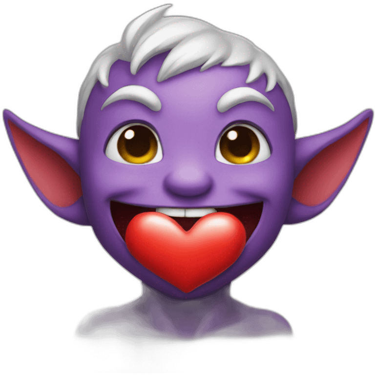 smiling imp kissing heart emoji