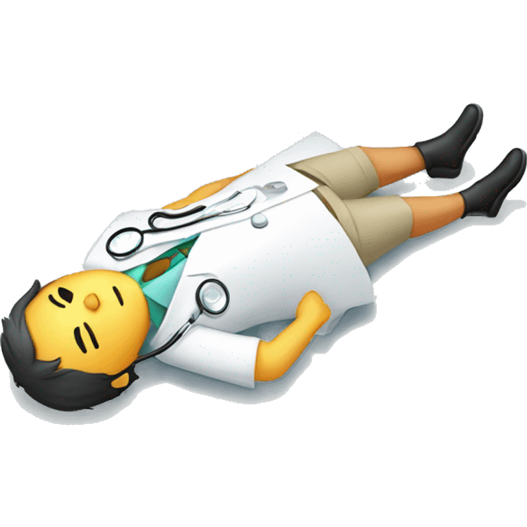 doctor lying down on floor emoji