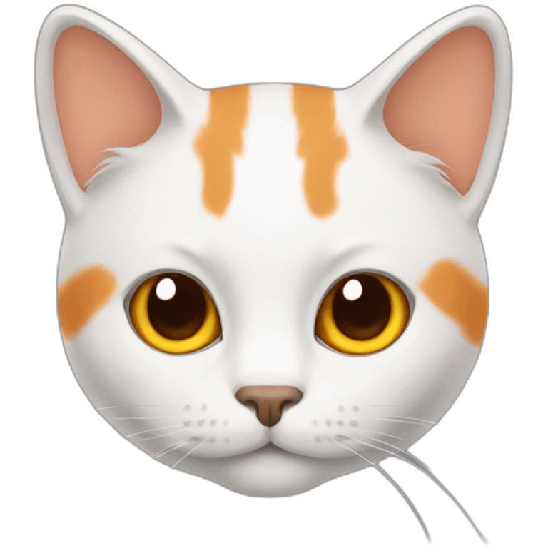 Cat naranja con blanco emoji