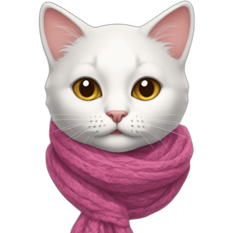 Glamorous kitty in a scarf emoji