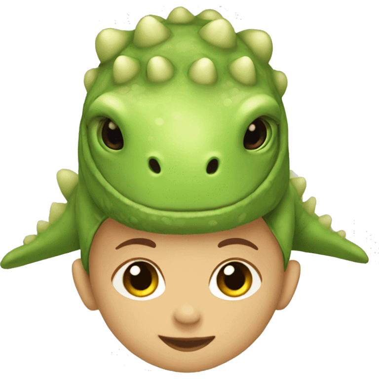 Baby on dinosaur costume   emoji