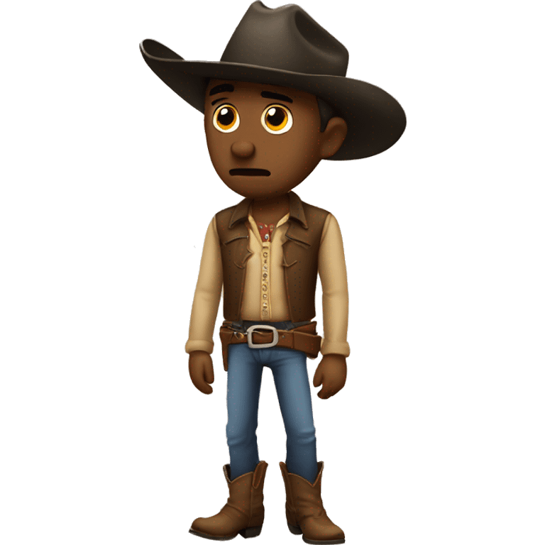 sad cowboy emoji