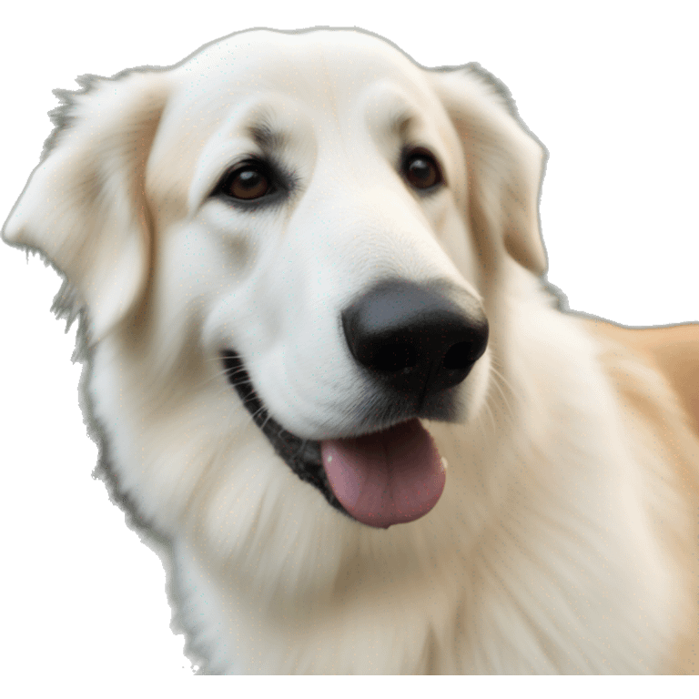 White German shepherd and golden retriever together emoji