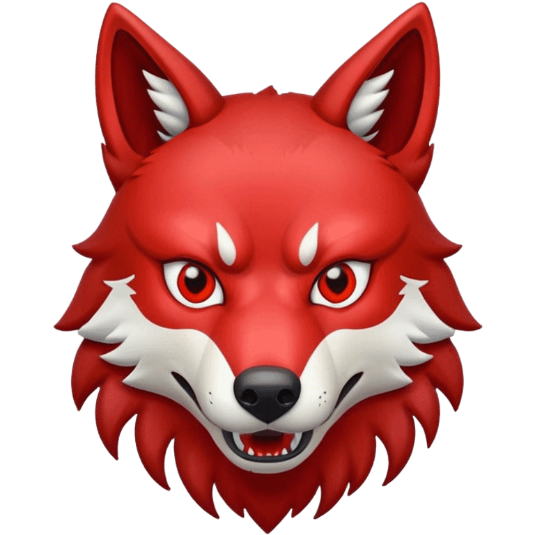 Evil Scary Red Wolf emoji