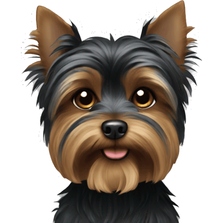 Black yorkshire terrier emoji