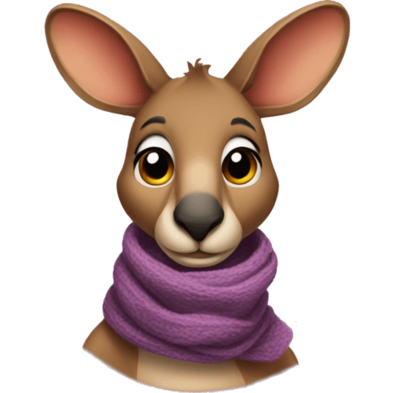 Kangaroo with scarf emoji