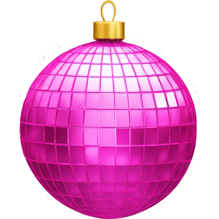 Pink Christmas disco ball emoji