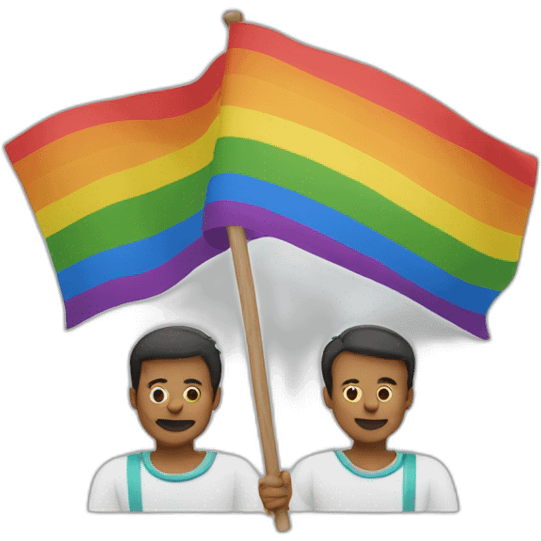 2 man & lgbtq flag emoji