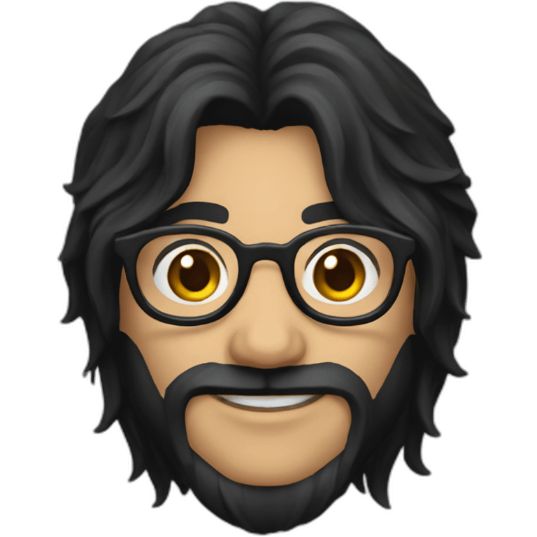 developer with long black hair and Harry Potter glasses emoji