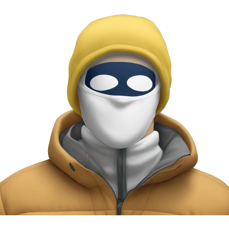 White Guy with Nike pro therma fit hood ski mask emoji