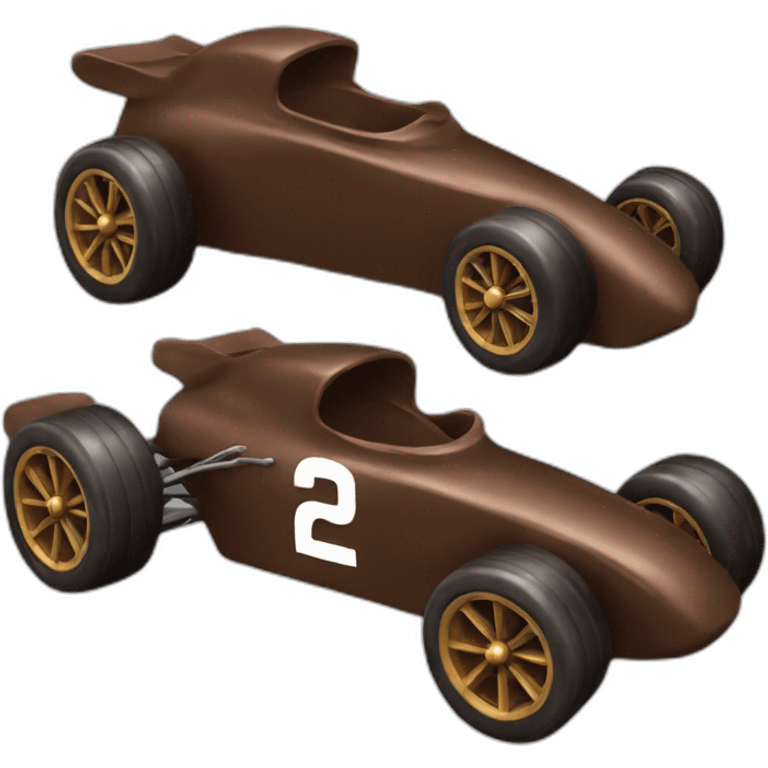 a chocolate racing car emoji