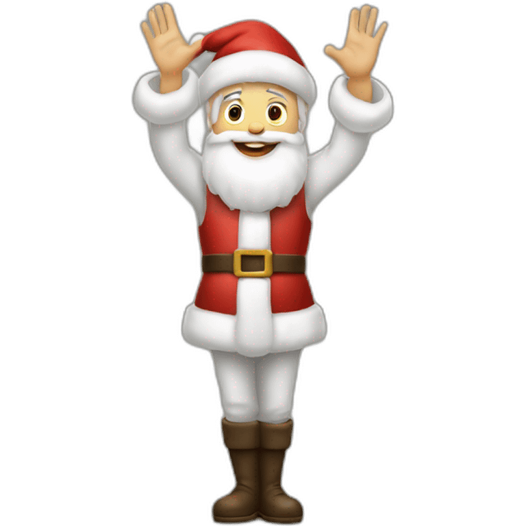 Full height Actively gesturing with hands pale skin Santa Claus emoji