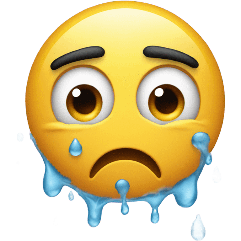 shock emoji with water dripping emoji