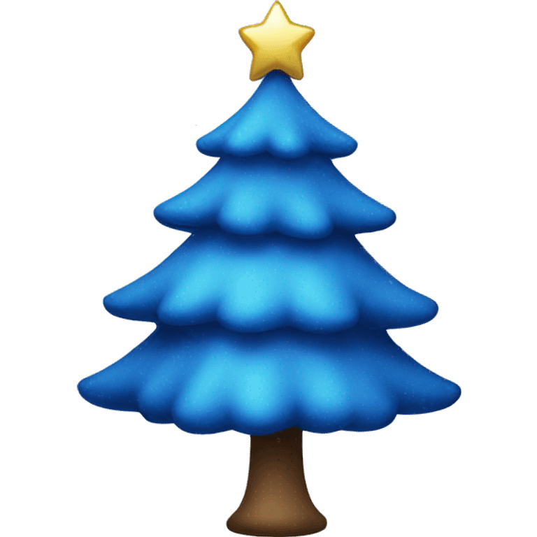 Blue Christmas tree emoji