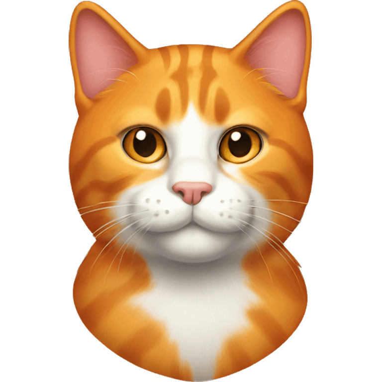 Big orange cat with tricolour kitty emoji