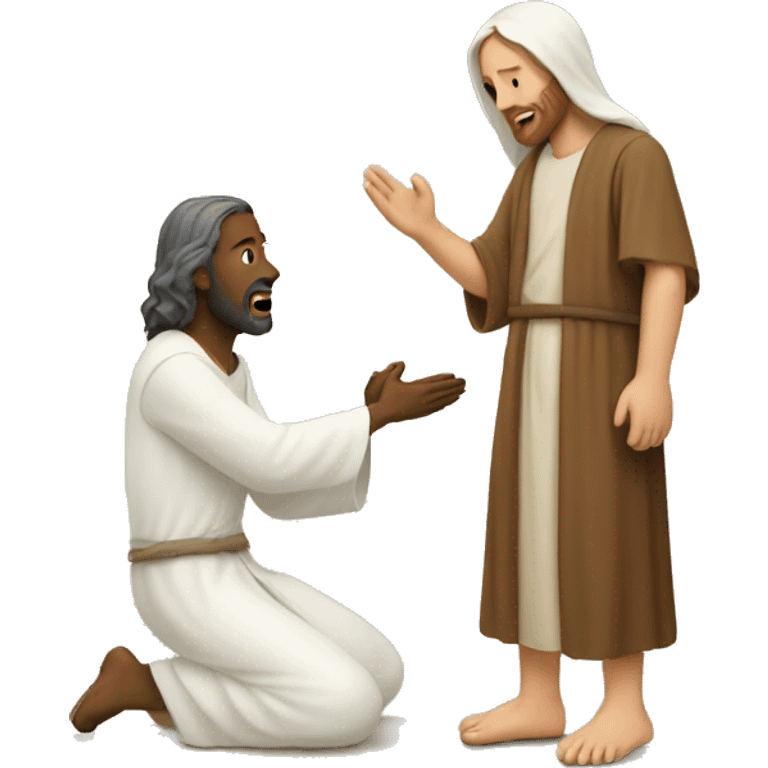 Jesus healing blind man emoji